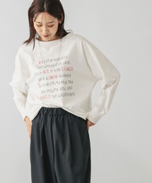 GLOBAL WORK | 乾きやすいミニ裏毛プリントプルオーバー/580943(スウェット)