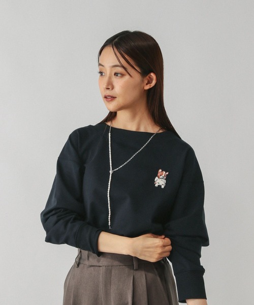 乾きやすいミニ裏毛プリントプルオーバー/580943（スウェット