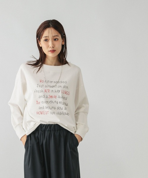 セール】乾きやすいミニ裏毛プリントプルオーバー/580943（スウェット