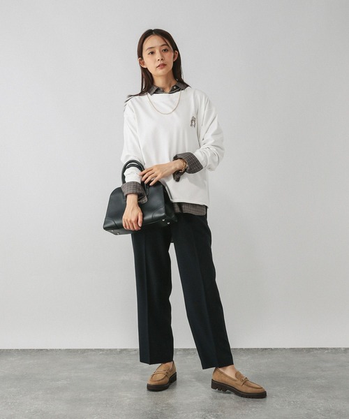 乾きやすいミニ裏毛プリントプルオーバー/580943（スウェット