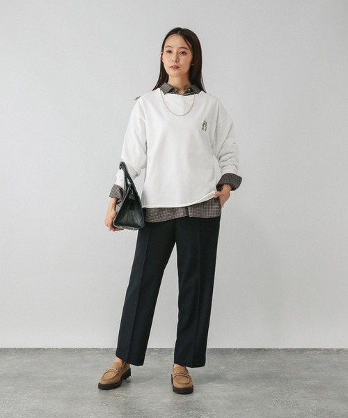 GLOBAL WORK（グローバルワーク）の「乾きやすいミニ裏毛プリントプルオーバー/580943（スウェット・レディース・ホワイト/ダークブラウン/チャコールグレー/ホワイト系その他2/ライトグレー/ブラウン系その他7/ブラック/ネイビー・MEDIUM/LARGE）」の22枚目の写真