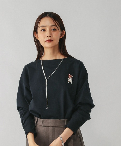 乾きやすいミニ裏毛プリントプルオーバー/580943（スウェット