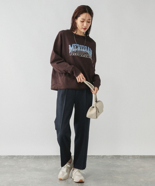 【着用回数(少)】 yori 速乾裏毛プルオーバー グレー 乾きやすいミニ裏毛プリントプルオーバー/580943（スウェット