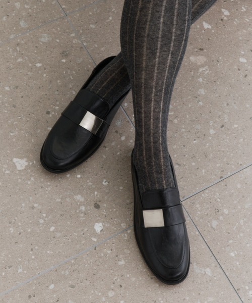 メタルアクセントマットローファー(ローファー)|DFFUR メタルアクセントマットローファー(ローファー)|DFFUR