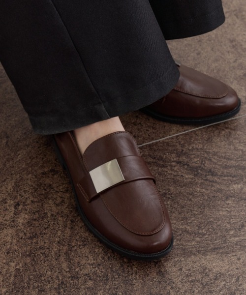 kirakiraboshiメタルアクセントローファー 新品未使用 メタルアクセントマットローファー（ローファー）｜DFFUR.（ディフル