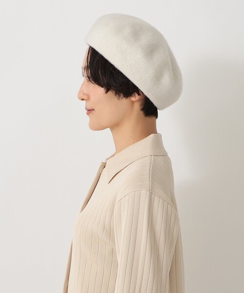 Afternoon Tea（アフタヌーンティー）の「ラメベレー帽（ハンチング/ベレー帽・レディース・パープル/アイボリー/グレー・ONE SIZE）」の4枚目の写真