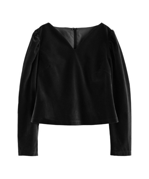 MEISM（ミズム）の「[MEISM by Re:EDIT][2025AW PRE ORDER]マットベロアハートネック長袖トップス（Tシャツ/カットソー・レディース・グレー/ブラック・LARGE/MEDIUM）」の17枚目の写真