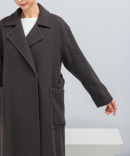 URBAN RESEARCH ROSSO WOMEN（アーバンリサーチ　ロッソ）の「ウールカシミヤコート（その他アウター・レディース・ブラック/ダークブラウン・38/36）」の21枚目の写真