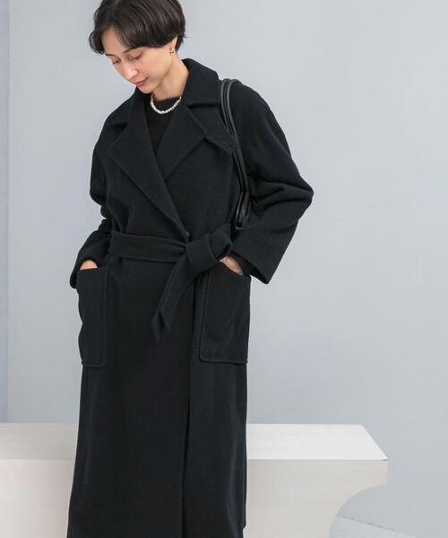 URBAN RESEARCH ROSSO カシミア混　コート　新品未使用　黒 ウールカシミヤコート（その他アウター）｜URBAN RESEARCH ROSSO WOMEN