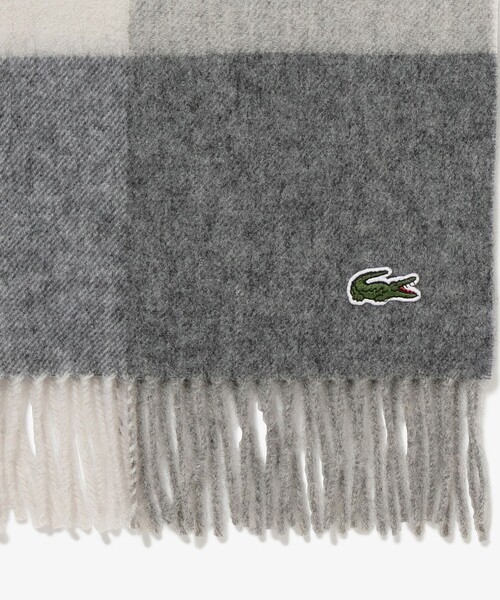 セール】メリノウールブロックチェックマフラー（マフラー）｜LACOSTE
