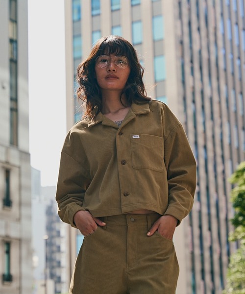 RVCA(ルーカ)の「RVCA レディース CLOVER CORDUROY SHIRT 長袖シャツ 【2025年秋冬モデル】 @autumn/ルーカコーデュロイシャツ(シャツ/ブラウス・レディース・ブラック/ブラウン系その他/ブルー系その他・MEDIUM)」の6枚目の写真