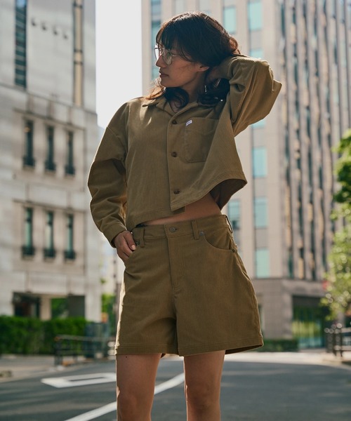 RVCA(ルーカ)の「RVCA レディース CLOVER CORDUROY SHIRT 長袖シャツ 【2025年秋冬モデル】 @autumn/ルーカコーデュロイシャツ(シャツ/ブラウス・レディース・ブラック/ブラウン系その他/ブルー系その他・MEDIUM)」の7枚目の写真