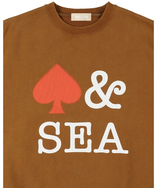 WIND AND SEA（ウィンダンシー）の「CREWNECK SWEATSHIRT(SPADE)（スウェット・レディース・ブラウン/アイボリー・S/M/L/XL）」の7枚目の写真