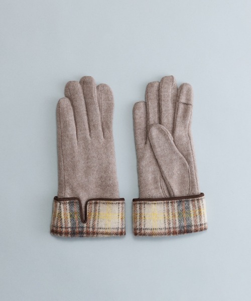 セール】タータンチェックカフスジャージグローブ（手袋）｜KURODA