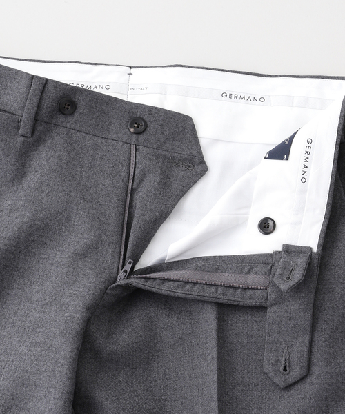 GERMANOスラックス GERMANOジェルマーノ ウールストレッチパンツ CITY BLACK | ITAL
