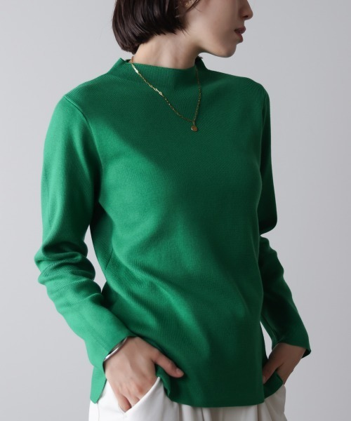 Bou Jeloud（ブージュルード）の「ハイネック総針ニットプルオーバー（ニット/セーター・レディース・ベージュ/グリーン/ブラック/B/レッド/C/A/オフホワイト・FREE）」の10枚目の写真