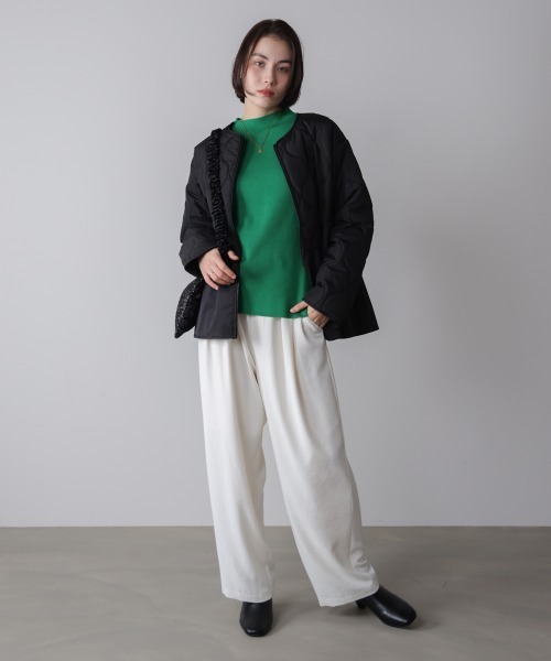 Bou Jeloud（ブージュルード）の「ハイネック総針ニットプルオーバー（ニット/セーター・レディース・ベージュ/グリーン/ブラック/B/レッド/C/A/オフホワイト・FREE）」の22枚目の写真