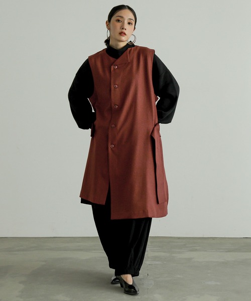 n'OrLABEL（ノアールレーベル）の「『左ドレープノースリーブドレス』（ベスト・レディース・ブラック/グレー/テラコッタ・FREE）」の8枚目の写真