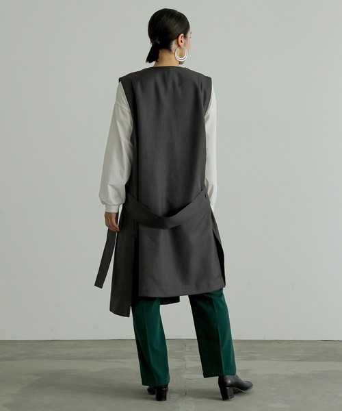 n'OrLABEL（ノアールレーベル）の「『左ドレープノースリーブドレス』（ベスト・レディース・ブラック/グレー/テラコッタ・FREE）」の11枚目の写真