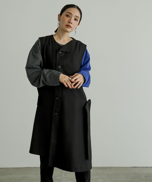 n'OrLABEL（ノアールレーベル）の「『左ドレープノースリーブドレス』（ベスト・レディース・ブラック/グレー/テラコッタ・FREE）」の16枚目の写真