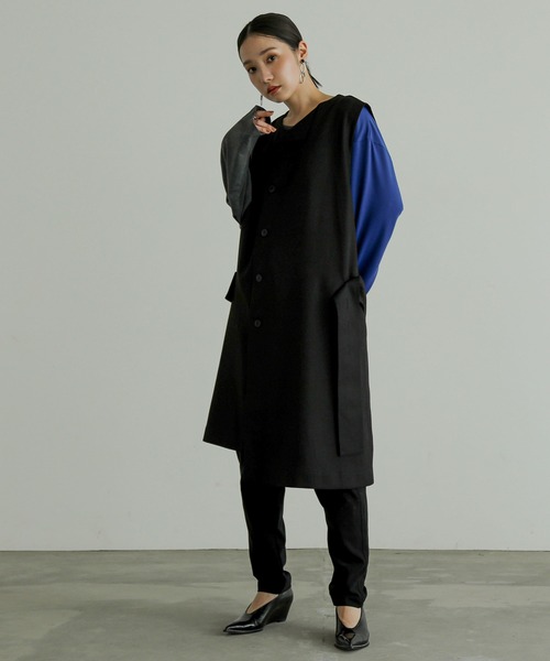 n'OrLABEL（ノアールレーベル）の「『左ドレープノースリーブドレス』（ベスト・レディース・ブラック/グレー/テラコッタ・FREE）」の17枚目の写真