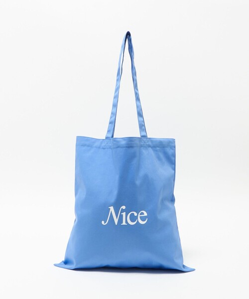 NICE WEATHER（ナイスウェザー）の「＜NICE WEATHER＞SIGNATURE ロゴ トートバッグ 3（トートバッグ・メンズ・ライトピンク/ライトブルー/ブラック/ダークグリーン/ライム/ライトグレー/オレンジ・FREE）」の6枚目の写真