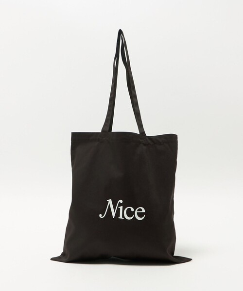 NICE WEATHER（ナイスウェザー）の「＜NICE WEATHER＞SIGNATURE ロゴ トートバッグ 3（トートバッグ・メンズ・ライトピンク/ライトブルー/ブラック/ダークグリーン/ライム/ライトグレー/オレンジ・FREE）」の2枚目の写真