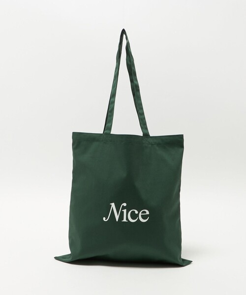 NICE WEATHER（ナイスウェザー）の「＜NICE WEATHER＞SIGNATURE ロゴ トートバッグ 3（トートバッグ・メンズ・ライトピンク/ライトブルー/ブラック/ダークグリーン/ライム/ライトグレー/オレンジ・FREE）」の4枚目の写真