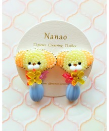 【七音】わんことお花のピアス(MA)