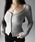 me+em select�i�~�[���Z���N�g�j�́u�y �����N�с^ 3 color �z�t�����g�{�^���^�C�g���u�J�b�g�\�[�g�b�v�X �^ front button tight ribbed cutsew tops�iT�V���c/�J�b�g�\�[�j�v�b�O���[