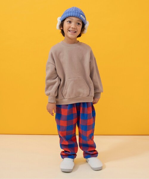 BREEZE（ブリーズ）の「【洗える】耳付きケーブルニット帽（ニットキャップ/ビーニー・キッズ・ベージュ/チャコール/ブルー・50/54/58）」の4枚目の写真