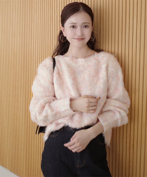 nanamiさんコラボ ]前後2wayシャギーニットトップス（ニット/セーター