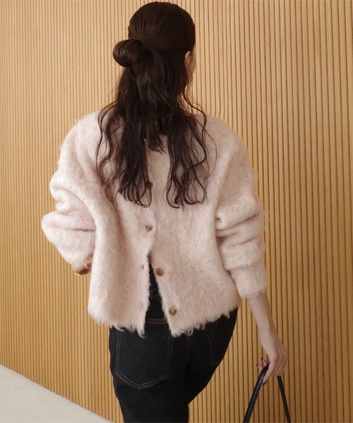 KOBE LETTUCE（コウベレタス）の「[ nanamiさんコラボ ]前後2wayシャギーニットトップス（ニット/セーター・レディース・グレー/ホワイト/ピンク系・M）」の17枚目の写真