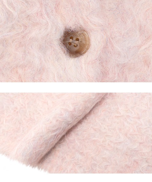 KOBE LETTUCE（コウベレタス）の「[ nanamiさんコラボ ]前後2wayシャギーニットトップス（ニット/セーター・レディース・グレー/ホワイト/ピンク系・M）」の5枚目の写真