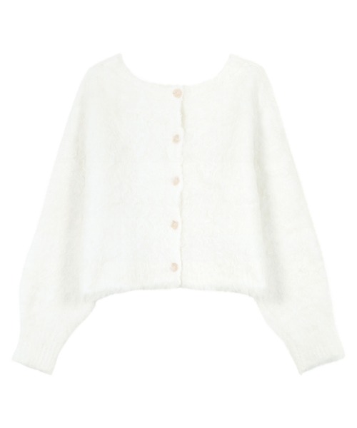 KOBE LETTUCE（コウベレタス）の「[ nanamiさんコラボ ]前後2wayシャギーニットトップス（ニット/セーター・レディース・グレー/ホワイト/ピンク系・M）」の6枚目の写真