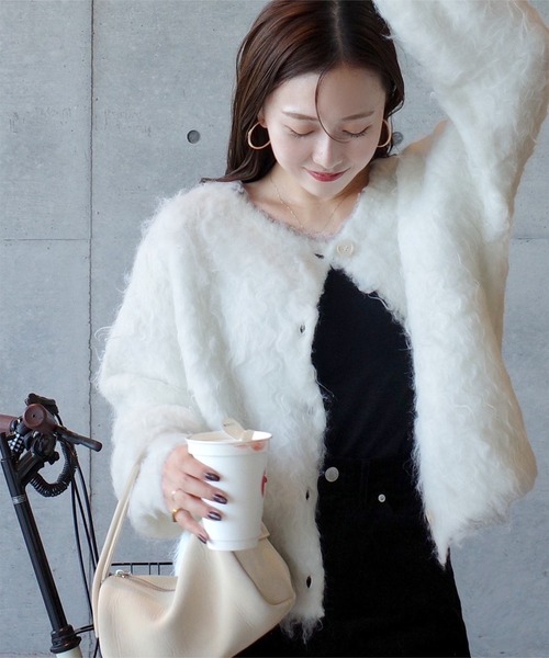 nanamiさんコラボ ]前後2wayシャギーニットトップス（ニット/セーター