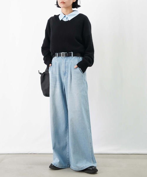 セール】LC/LLL ウール混Vネックプルオーバー（ニット/セーター