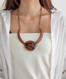 crescioni クレッシオーニ レザーネックレス ブラウン セール】crescioni vaso ネックレス（ネックレス）｜Crescioni
