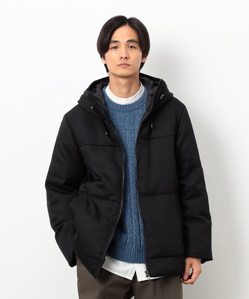 COMME CA ISM（コムサイズム）の「ダイヤカットドビー ダウン フード ブルゾン（ダウンジャケット/コート・メンズ・ネイビー/ブラック・X-LARGE/LARGE/MEDIUM）」の2枚目の写真