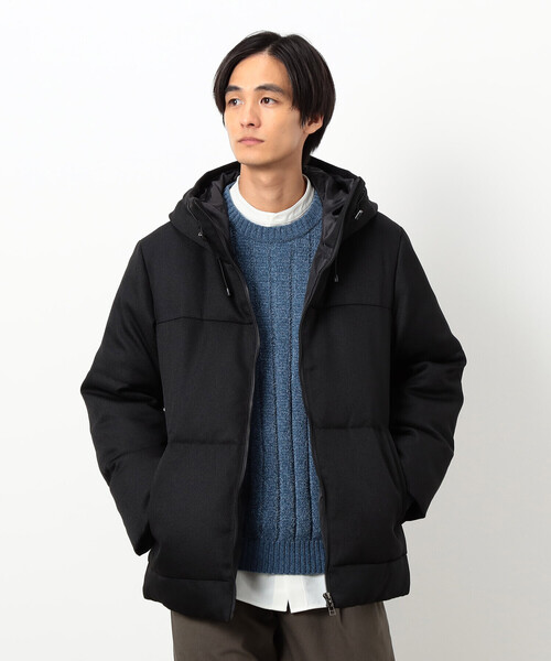 COMME CA ISM（コムサイズム）の「ダイヤカットドビー ダウン フード ブルゾン（ダウンジャケット/コート・メンズ・ネイビー/ブラック・X-LARGE/LARGE/MEDIUM）」の22枚目の写真
