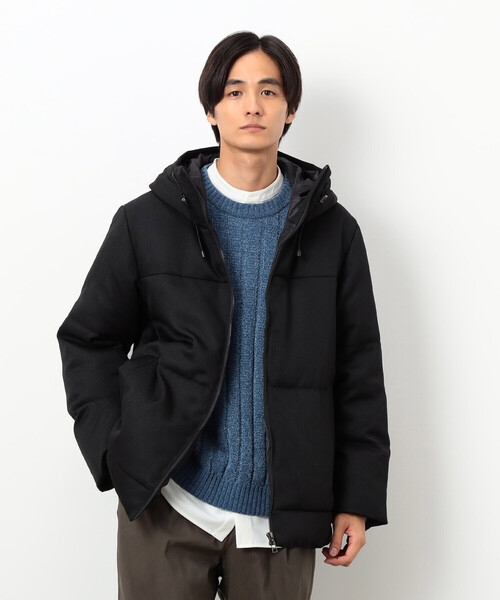 COMME CA ISM（コムサイズム）の「ダイヤカットドビー ダウン フード ブルゾン（ダウンジャケット/コート・メンズ・ネイビー/ブラック・X-LARGE/LARGE/MEDIUM）」の21枚目の写真