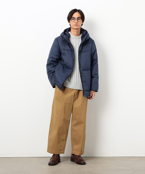 COMME CA ISM（コムサイズム）の「ダイヤカットドビー ダウン フード ブルゾン（ダウンジャケット/コート・メンズ・ネイビー/ブラック・X-LARGE/LARGE/MEDIUM）」の19枚目の写真
