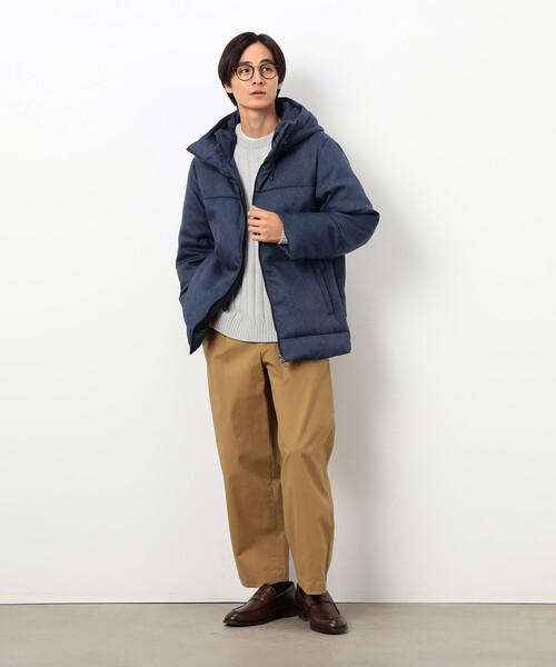 COMME CA ISM（コムサイズム）の「ダイヤカットドビー ダウン フード ブルゾン（ダウンジャケット/コート・メンズ・ネイビー/ブラック・X-LARGE/LARGE/MEDIUM）」の18枚目の写真