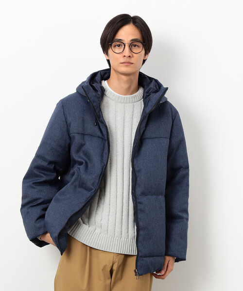 COMME CA ISM（コムサイズム）の「ダイヤカットドビー ダウン フード ブルゾン（ダウンジャケット/コート・メンズ・ネイビー/ブラック・X-LARGE/LARGE/MEDIUM）」の16枚目の写真
