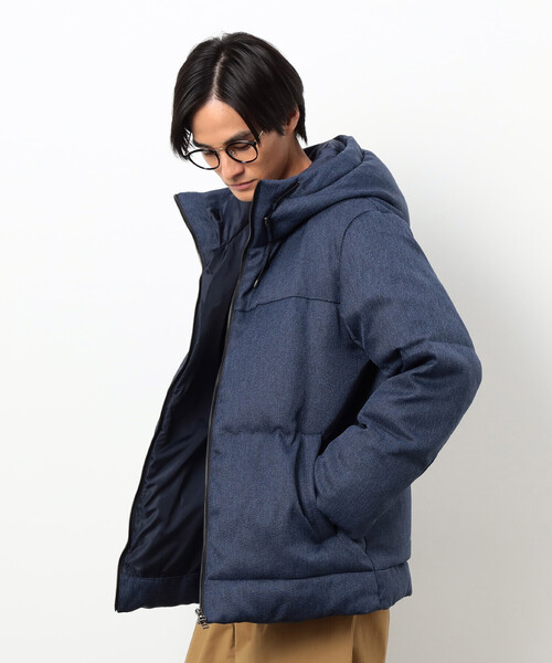 COMME CA ISM（コムサイズム）の「ダイヤカットドビー ダウン フード ブルゾン（ダウンジャケット/コート・メンズ・ネイビー/ブラック・X-LARGE/LARGE/MEDIUM）」の15枚目の写真