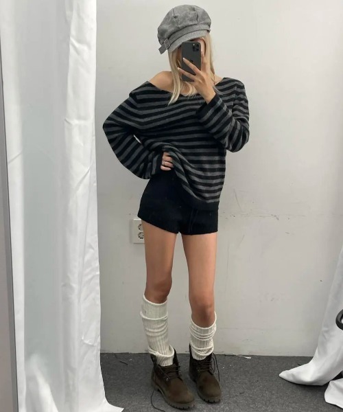 BLACKUP（ブラックアップ）の「[MADE] トマエバンディングニットショートパンツ（その他パンツ・レディース・ブラック/グレー・FREE）」の14枚目の写真