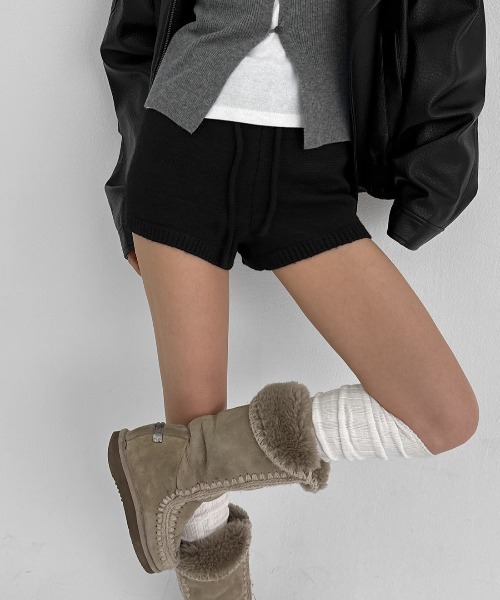 BLACKUP（ブラックアップ）の「[MADE] トマエバンディングニットショートパンツ（その他パンツ・レディース・ブラック/グレー・FREE）」の7枚目の写真