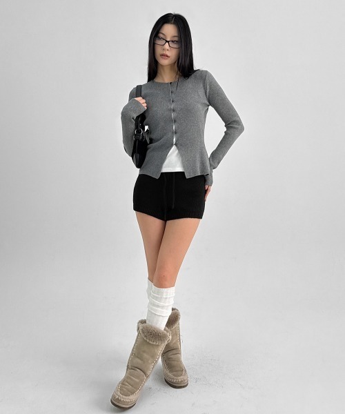 BLACKUP（ブラックアップ）の「[MADE] トマエバンディングニットショートパンツ（その他パンツ・レディース・ブラック/グレー・FREE）」の3枚目の写真