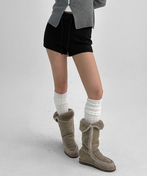 BLACKUP（ブラックアップ）の「[MADE] トマエバンディングニットショートパンツ（その他パンツ・レディース・ブラック/グレー・FREE）」の6枚目の写真