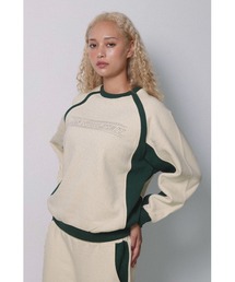 ALEXIA STAM | Wellness Contrast Crew Neck Sweatshirt /ウェルネス コントラストスウェット(スウェット)